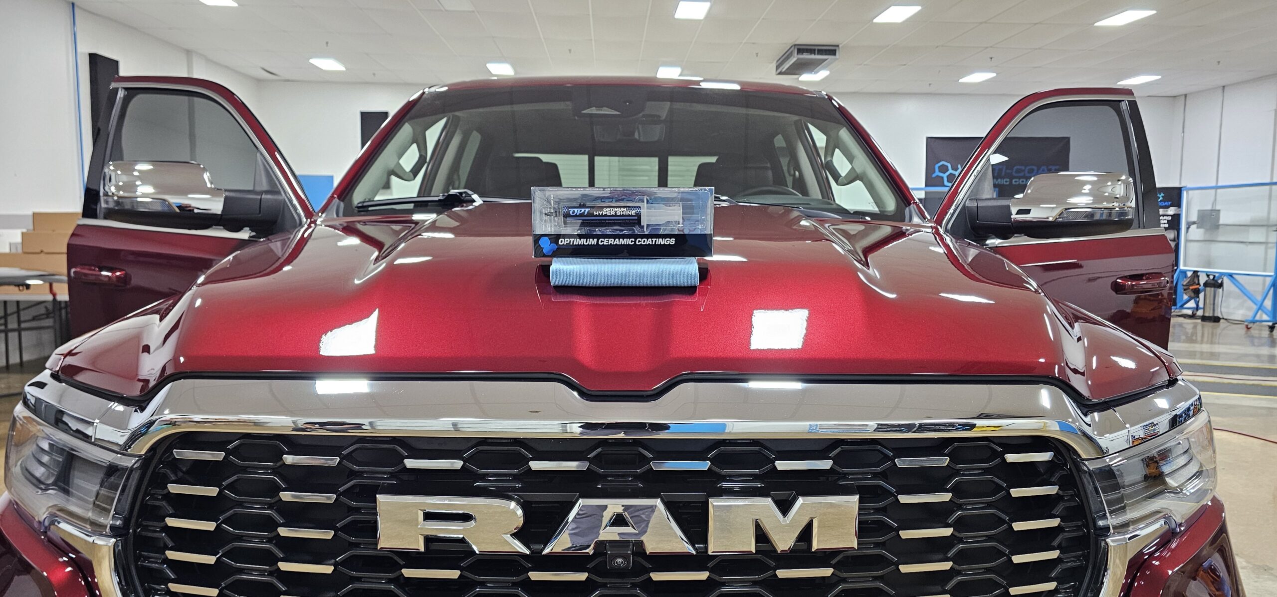 Blog_Hyper_Shine_Ask_A_Pro_Q_and_A Red RAM 1500 with Optimum Hyper Shine Ceramic Coating
